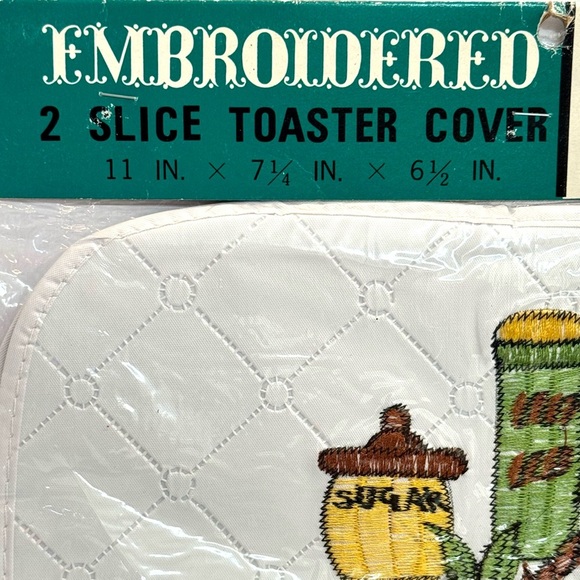 Vintage 70’s Retro 2-SliceToaster Appliance Cover Embroidered Dora May NEW - Picture 2 of 4